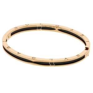 BVLGARI B-zero1 L Black Ceramic Bracelet in 18K Pink Gold for Women